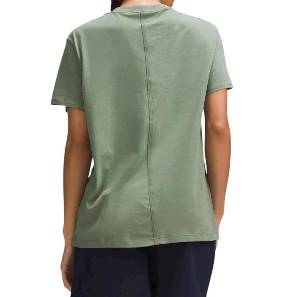 Lululemon All Yours Cotton T-Shirt Women’s Medium Green Relaxed Fit Crewneck Top